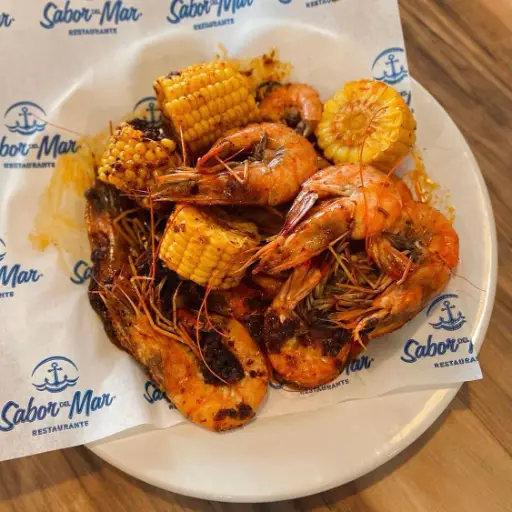 Libra De Camarón En Bolsa Con Elote