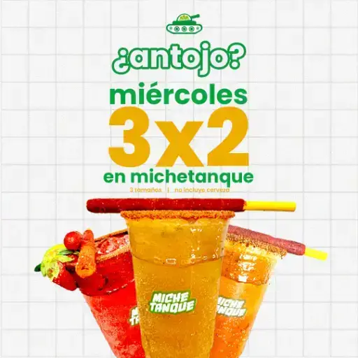 Promo Miércoles 3x2 (Tanque con cerveza)