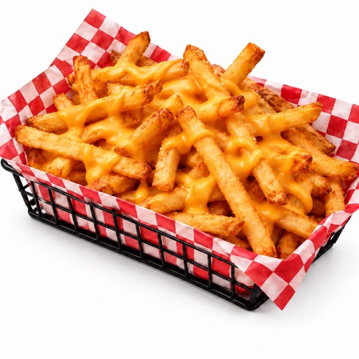 Papas a la francesa con queso