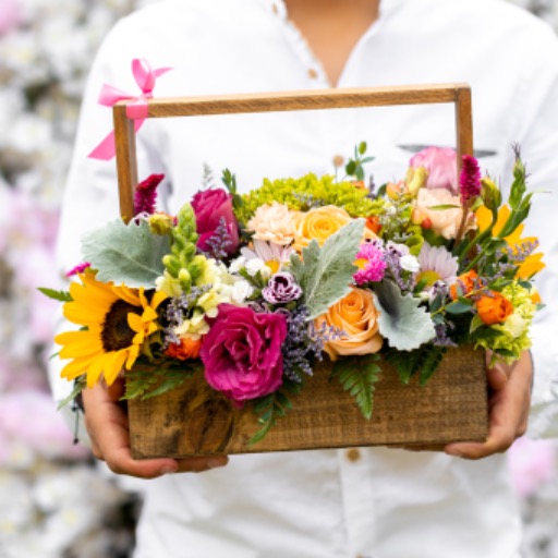 Caja vintage girasol 