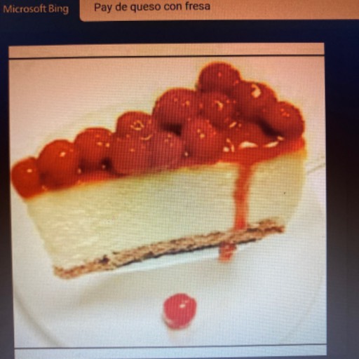 Pay de queso con fresas