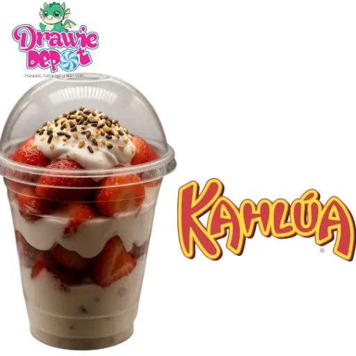 fresas con Crema Sabor Kahlua 