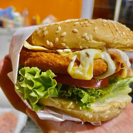 Hamburguesa de pollo crunchy