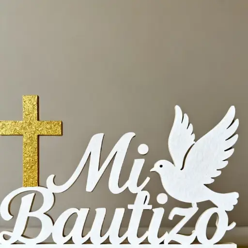 letreo de mi bautizo