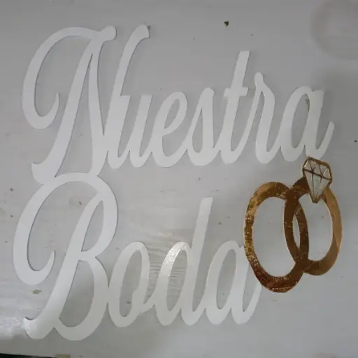 letrero nuestra boda