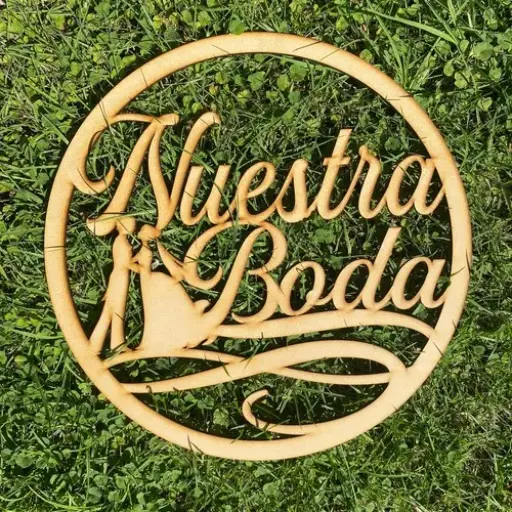 letrero de nuestra boda silueta