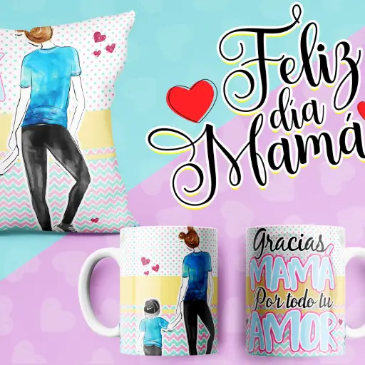 paq. de cojin y taza