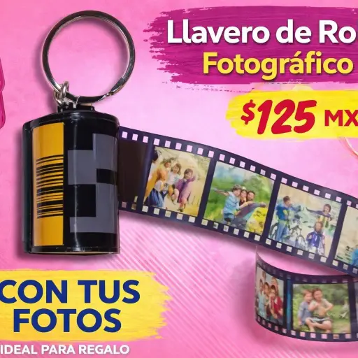 llavero de  pelicula de fotografia