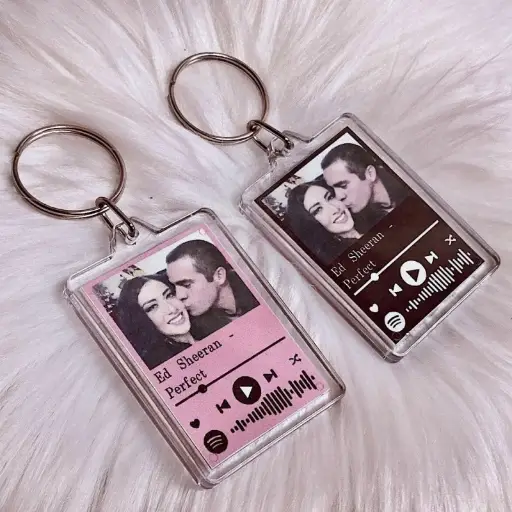 llaveros de pareja de spotify 2 piezas 