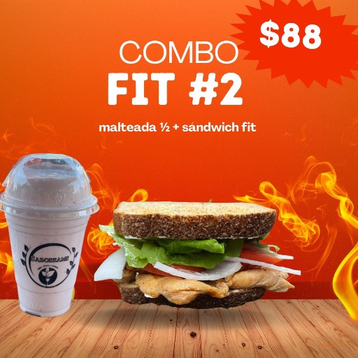 Sándwich fit + agua de 1/2 