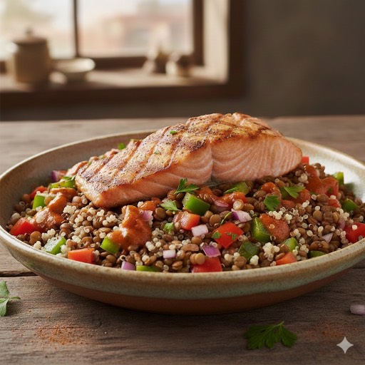 Ensalada Marroquí con Salmón