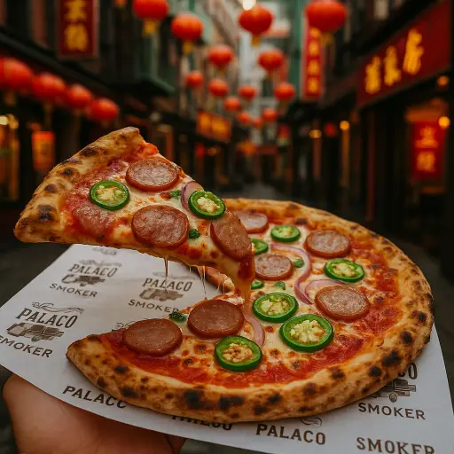 Pizza de Salchicha Ahumada