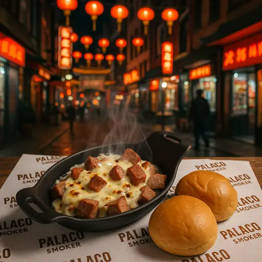 Queso Fundido con Salchicha Ahumada