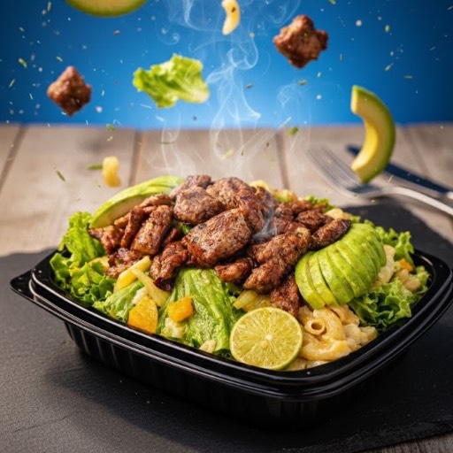 Bowl de ensalada con proteina 
