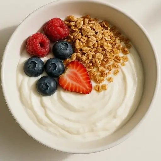 Yogurt griego con fruta (P17g / 230kcal)