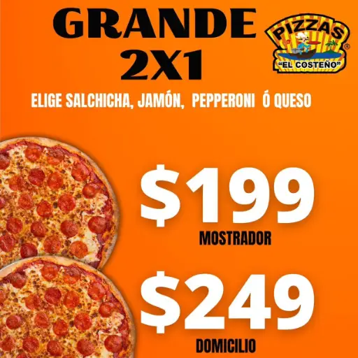 Promo 2 Pizzas Grandes (mostrador)