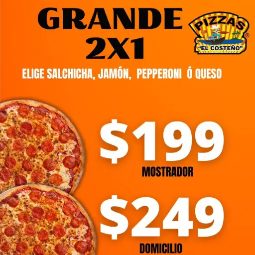Promo 2 Pizzas Grandes (domicilio)