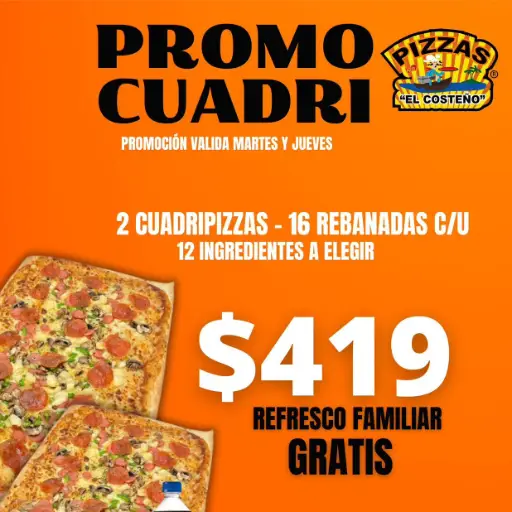 Promo Fin Cuadripizza 