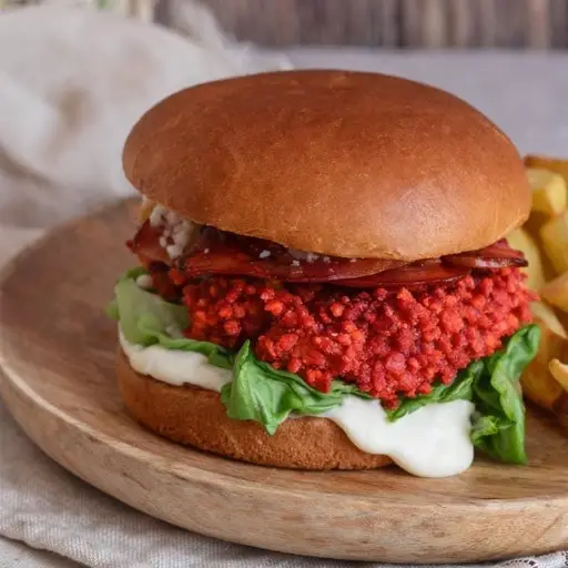 Hamburguesa crispy doritos rojos 