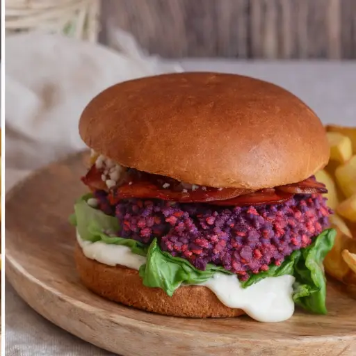 Hamburguesa crispy doritos morados 