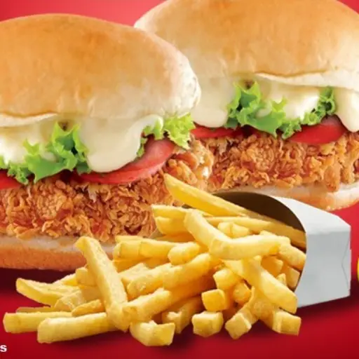 2 hamburguesas crispy 