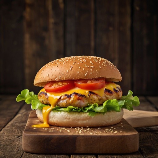 Hamburguesa pollo a la plancha 