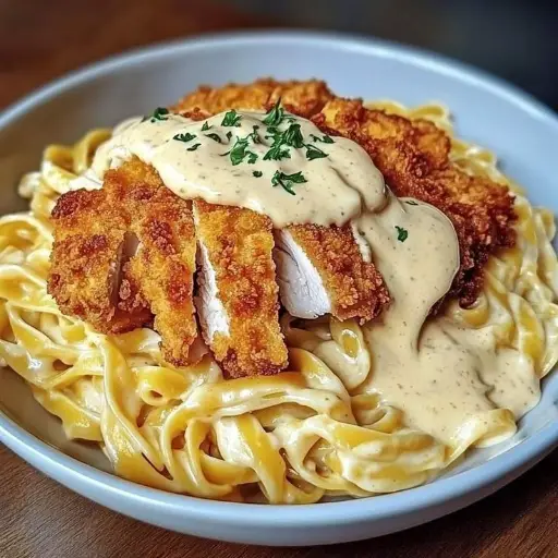 Fetuccini Alfredo con pollo 