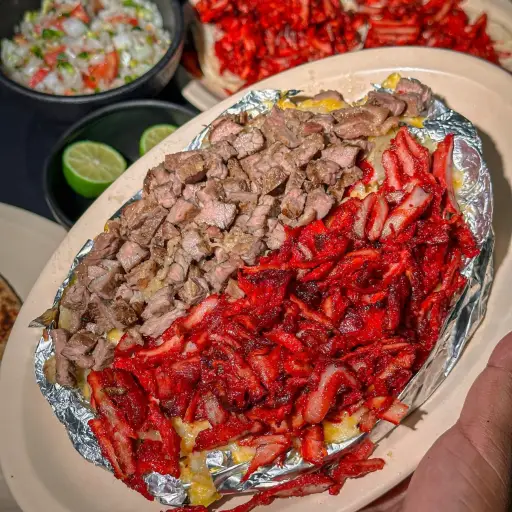 Papa asada mixta