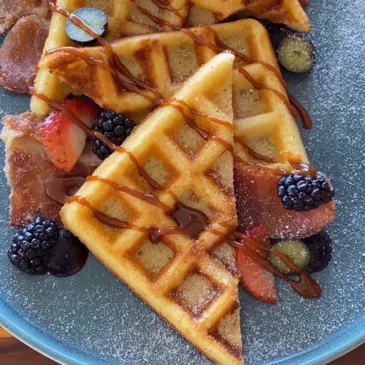 Waffles agridulces