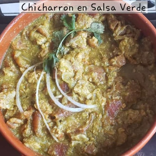 Chicharrón en salsa verde