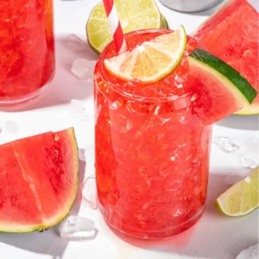 Agua fresca de sandia con limón 