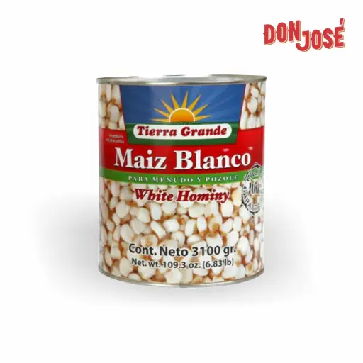 Lata de maiz blanco Tierra Grande