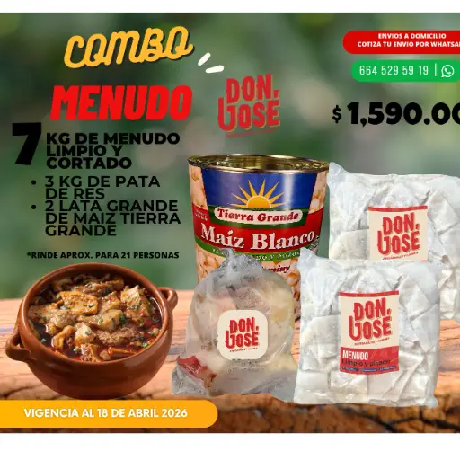 SUPER COMBO 7KG MENUDO, 3KG, PATA 2 MAIZ TIERRA GRANDE)