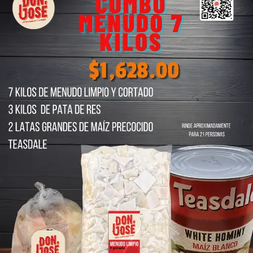 Combo 7 KG MENUDO, 3KG PATA 2 MAIZ TEASDALE 