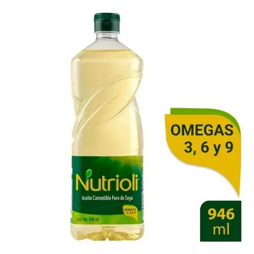 Aceite comestible Nutrioli puro de soya 946ML