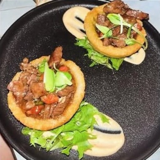 Montaditos de Yuca con Churrasco