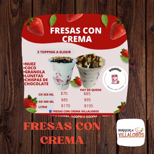 Fresas con crema 