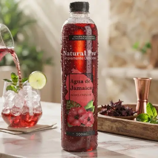 Agua de Jamaica con splenda 500ml