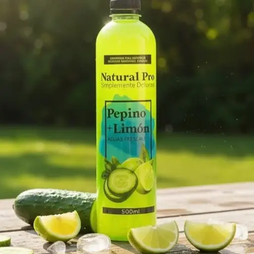 Botella Agua de pepino limón con splenda 500ml