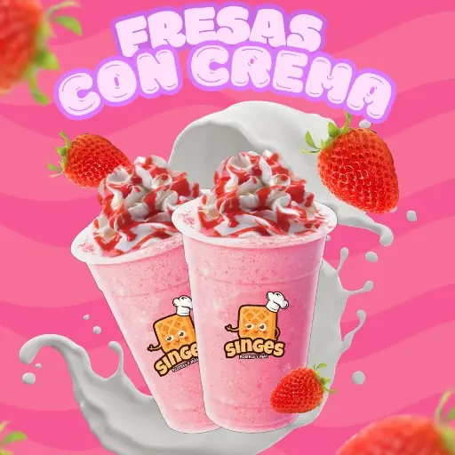 Frappé  FRESAS CON CREMA 