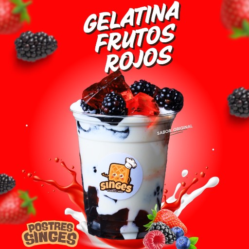 FRUTOS ROJOS CON CREMA