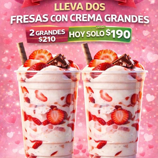 DOS FRESAS L = PRECIO DE FRESAS M