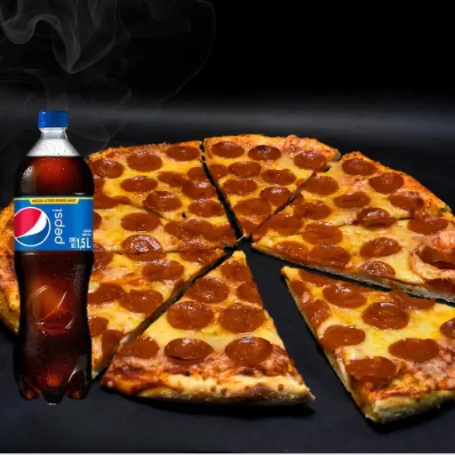 Promo pizza  más refresco 
