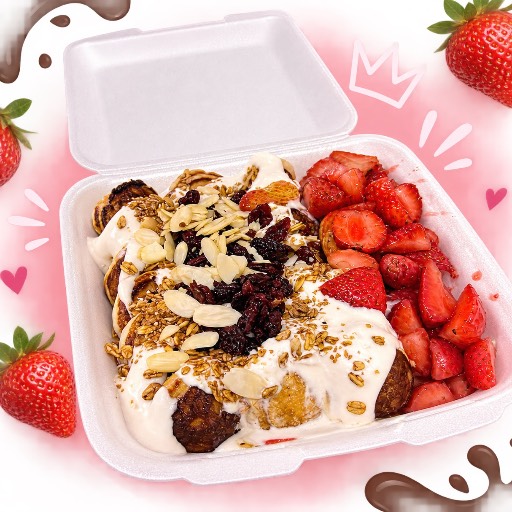 Mini hotcakes con crema 