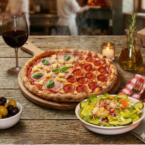 Combo Pizza Grande + Pasta + Ensalada 