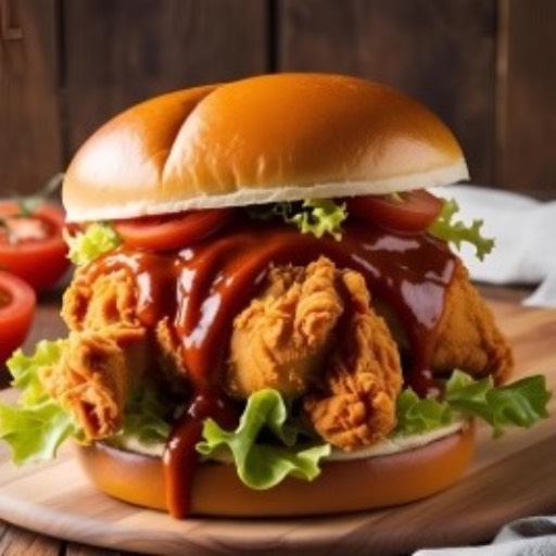 Hamburguesa pollo BBQ 