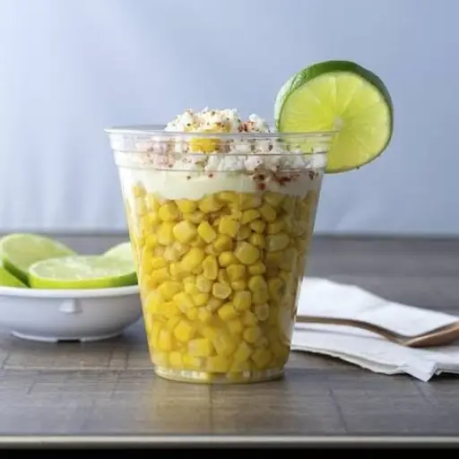 Un litro de esquite solo con chile y limon