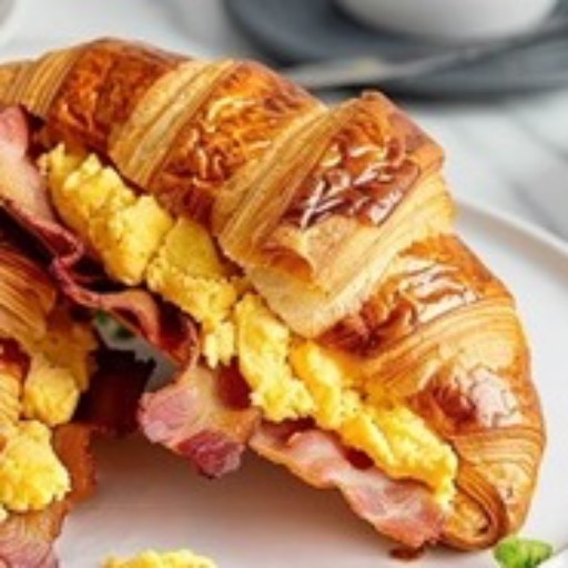 Croissant Huevo revuelto con tocino