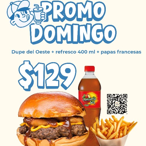 Promo Domingo 🍔🧅🥤