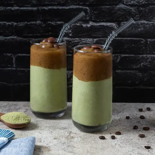 Frappé de café y matcha